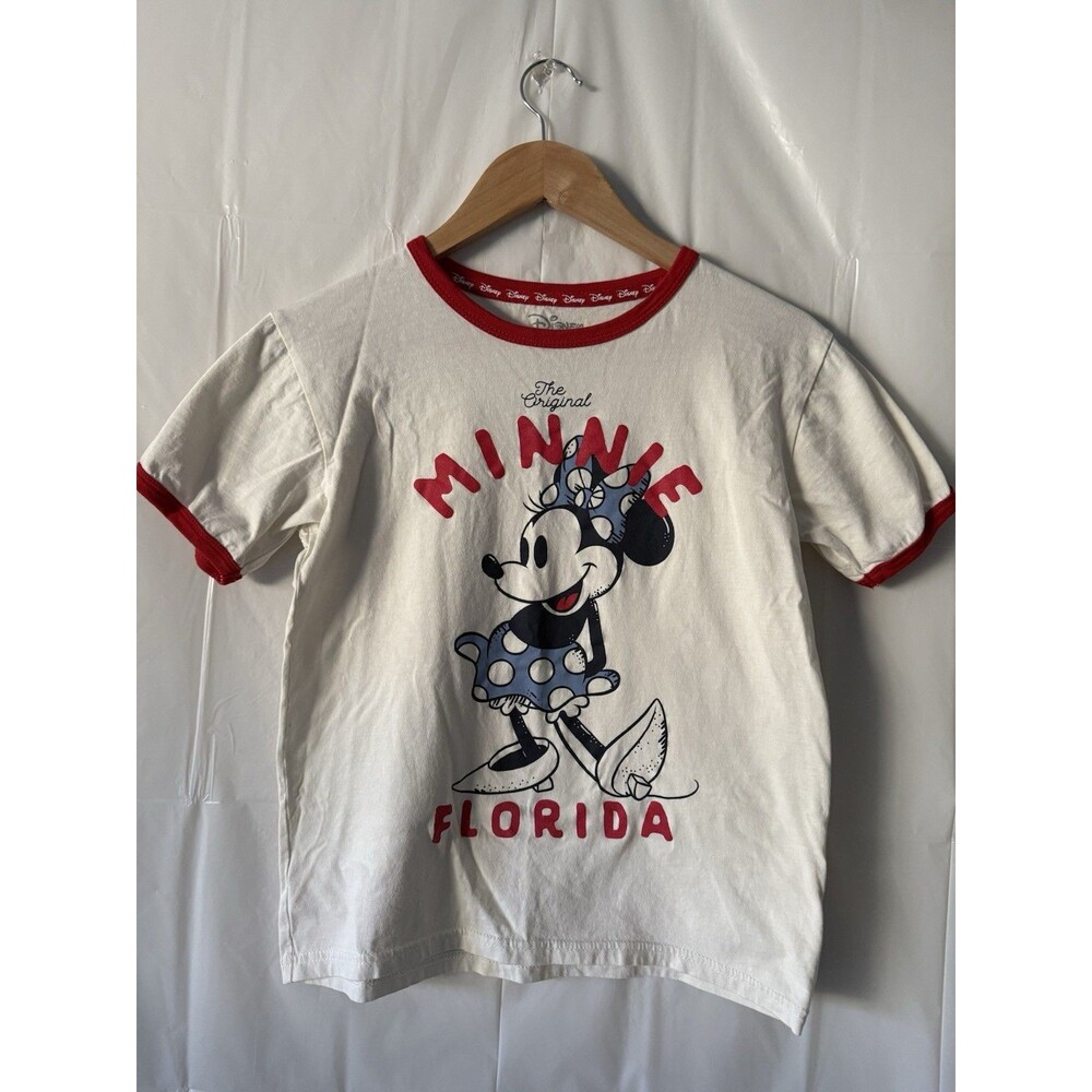 Disney Minnie Mouse Florida Ringer T Shirt Youth L Retro Graphic Jerry Leigh